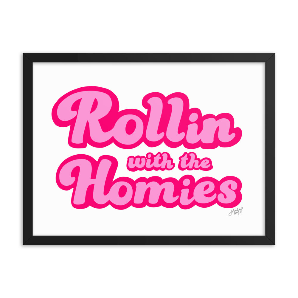 Rollin con el Homie - Impresión mate enmarcada